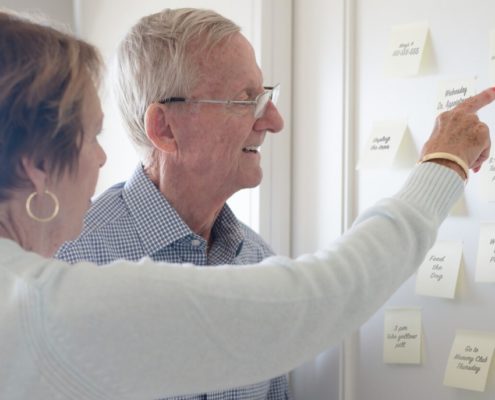 a man using memory card to treat dementia