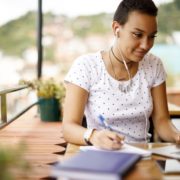 an adult improving reading comprehension via online speech therapy