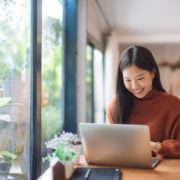a lady getting accent reduction tips online