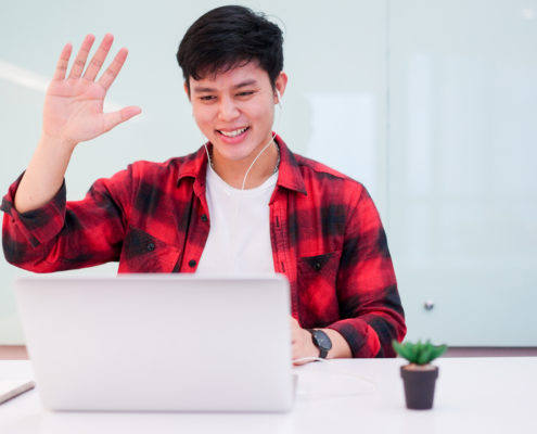 A young man learning tips to help stop stuttering