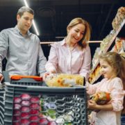 a family at the supermarket