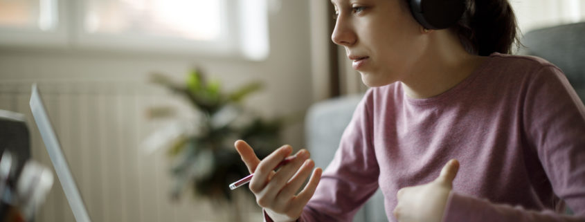 A girl with a listening and comprehension issue