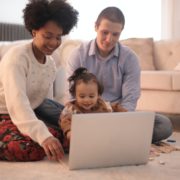parents with their 1 year old child