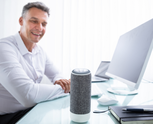 a man with an accent suffering voice recognition frustration