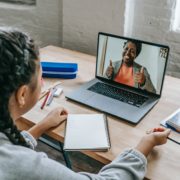learning at home on a laptop in regards to memory and speech