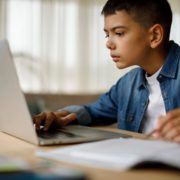 a child improving his reading online