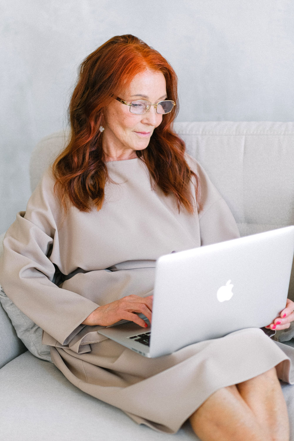 a woman taking speech therapy at home after suffering a stroke