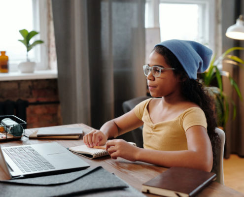 a woman with receptive language disorder relaxing at home
