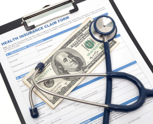 Heath insurance claim form representing When Inflation Causes Stress Regarding Out-of-Pocket Healthcare Costs, Think Virtual Care