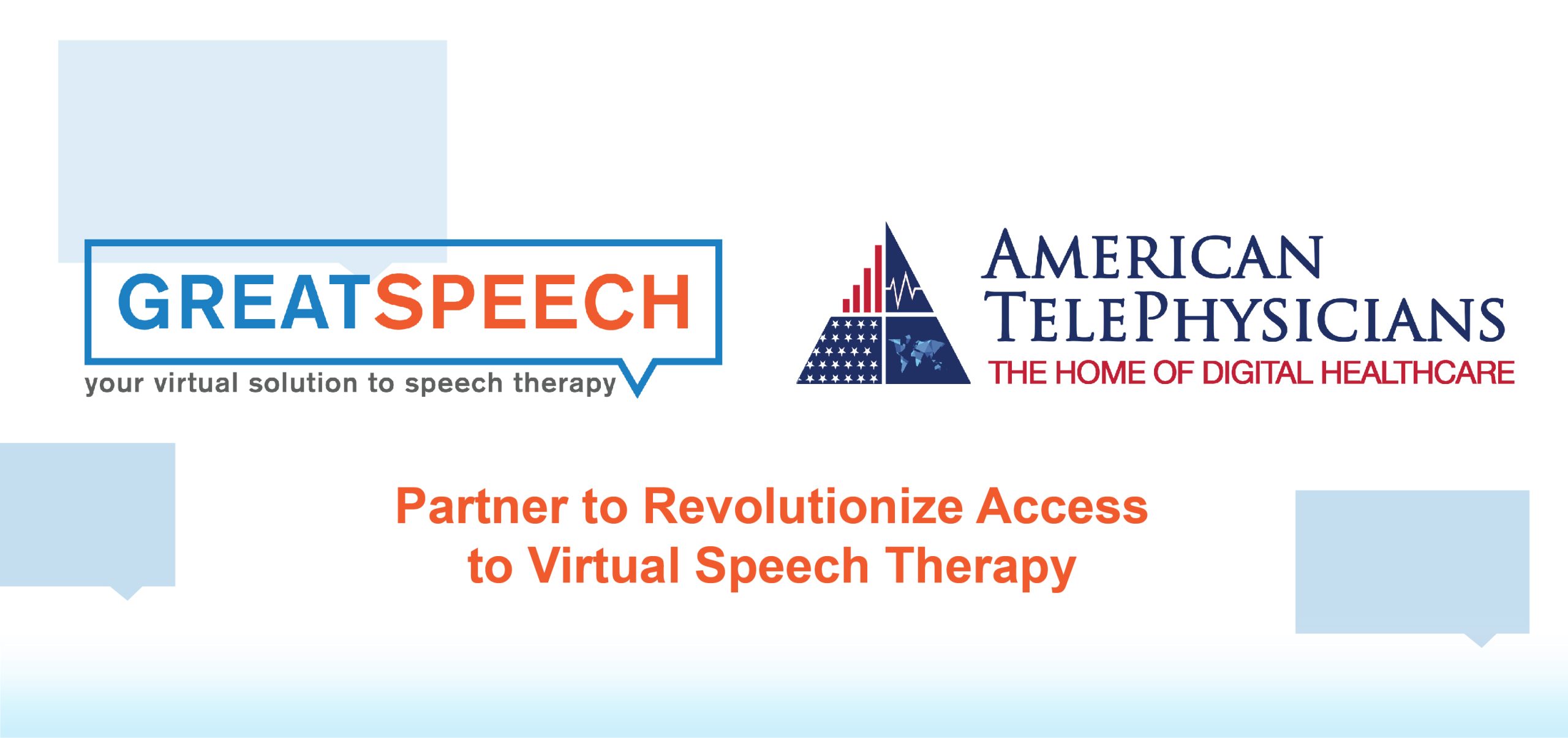 Great Speech and American TelePhysicians Partner to Revolutionize Access to Virtual Speech Therapy