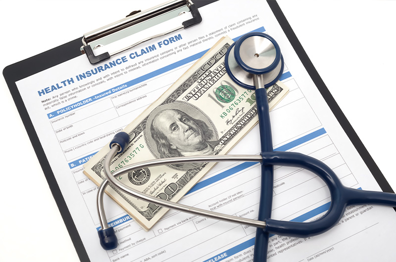 Heath insurance claim form representing When Inflation Causes Stress Regarding Out-of-Pocket Healthcare Costs, Think Virtual